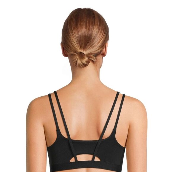 Avia Medium Suppprt Strappy Sports Bra- Black - Picture 4 of 8